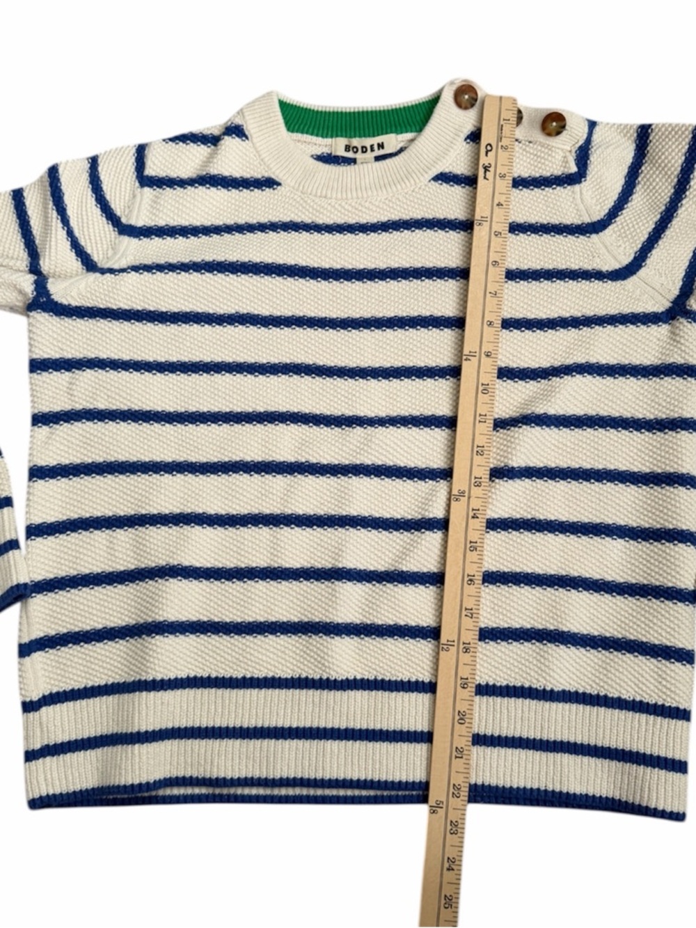 Boden Striped Cotton Sweater - Picture 7 of 8